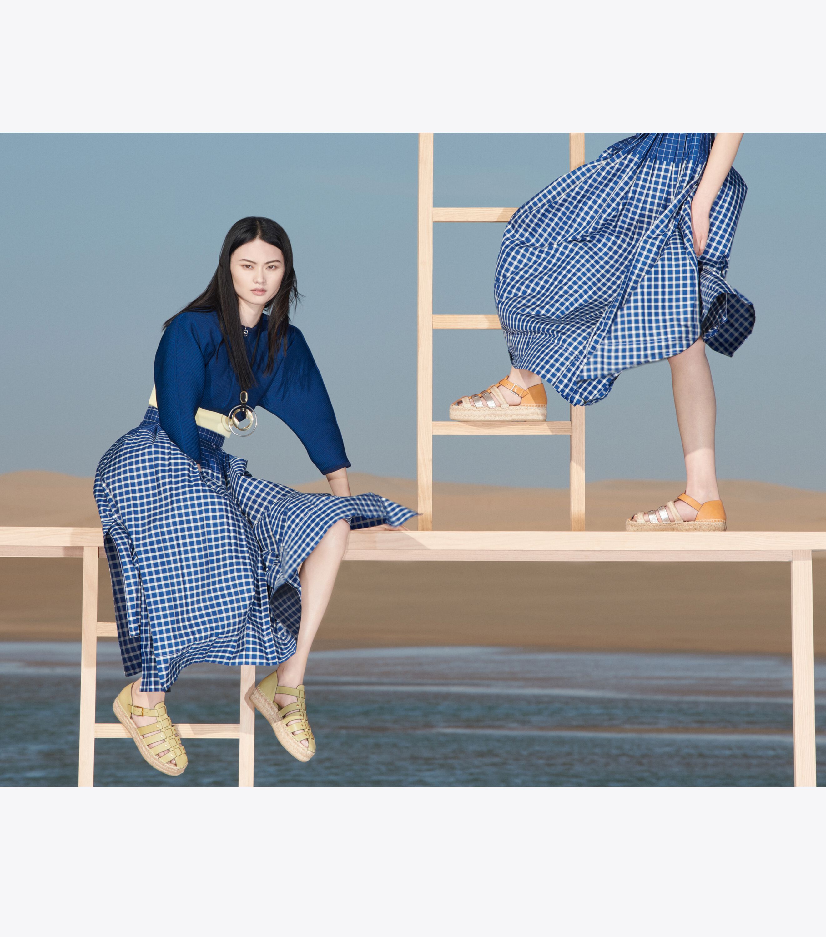 Plaid pleated skirt tory burch shop