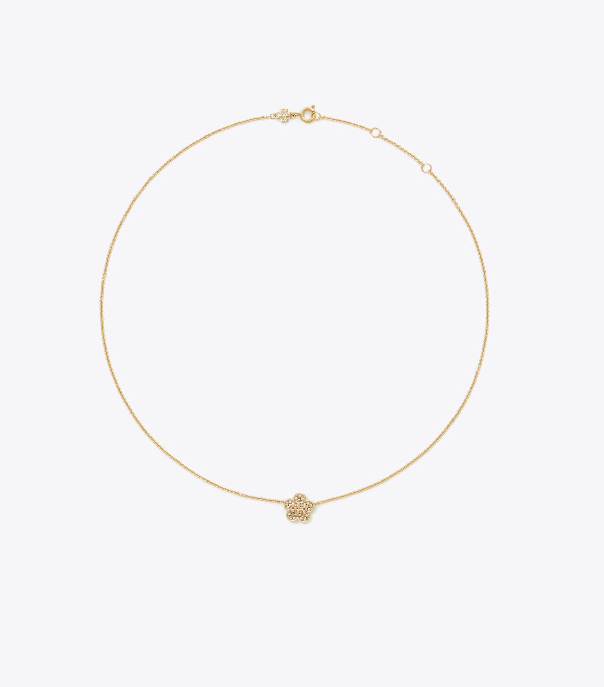 tory burch قلادة فورجت مي نات المرصعة بالجواهر