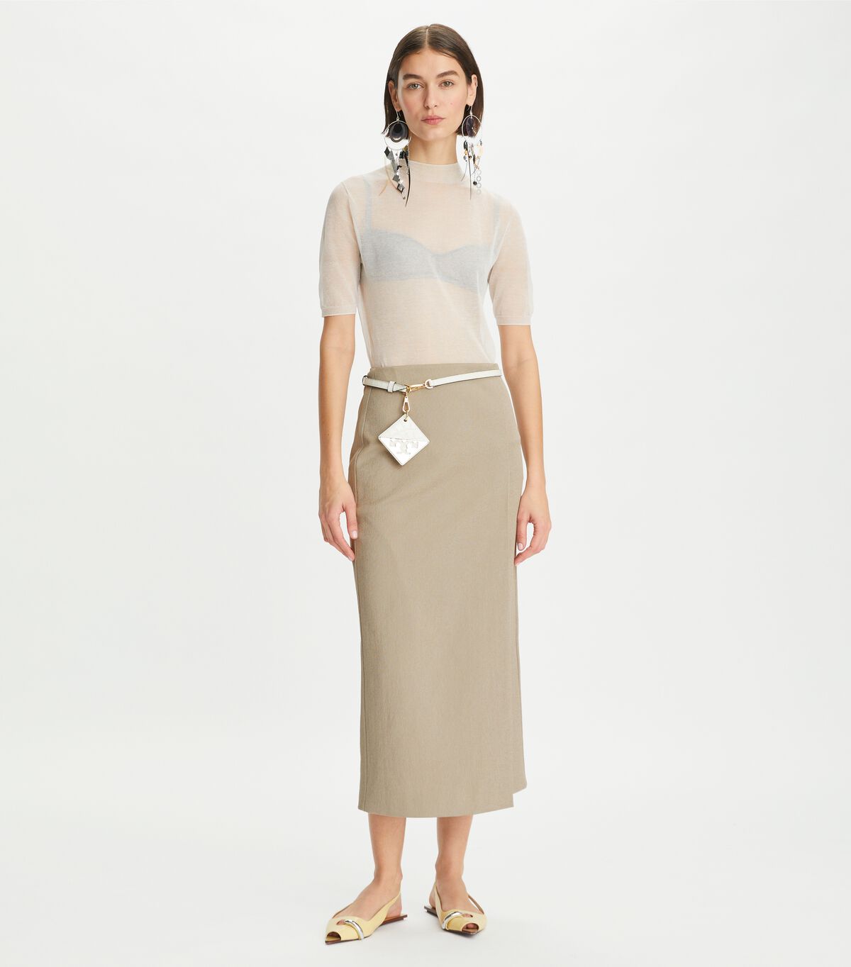tory burch stretch faille wrap skirt