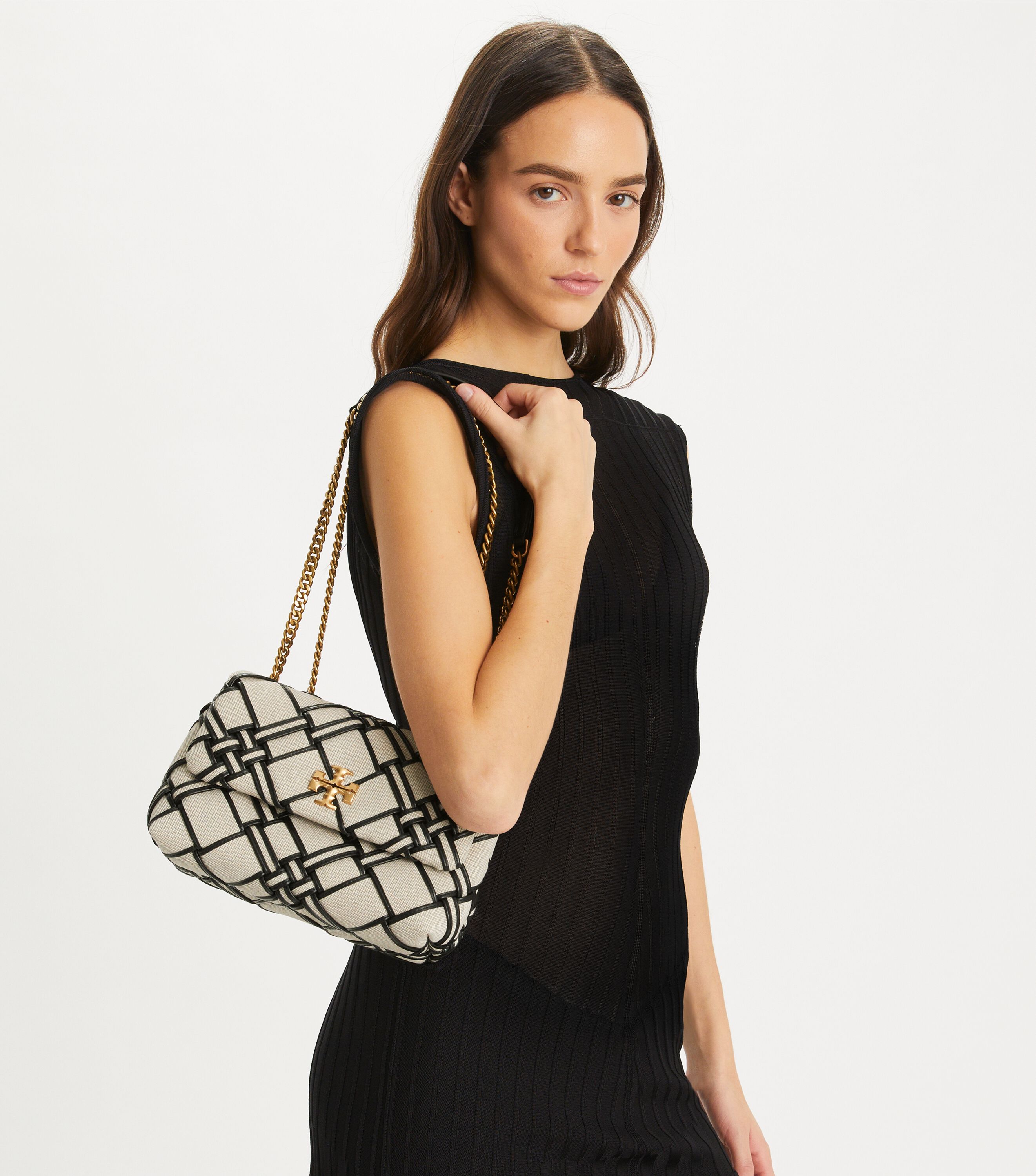 Tory burch woven bag cheap