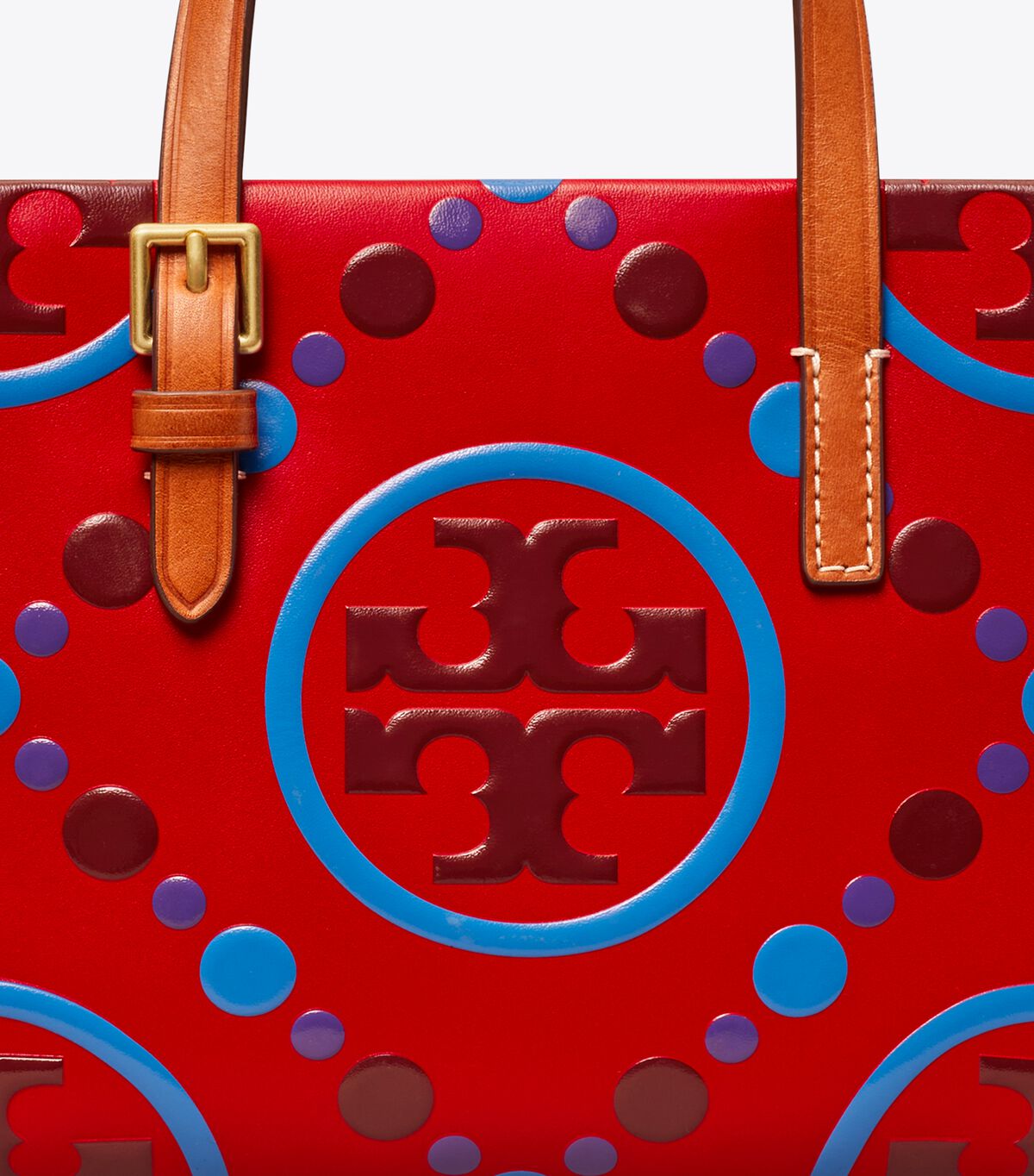tory burch mini t monogram contrast embossed square tote