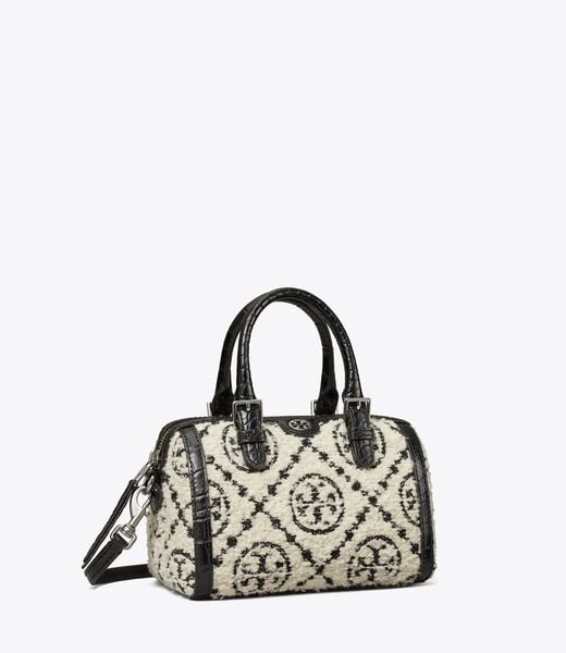 tory burch t monogram boucl mini barrel bag