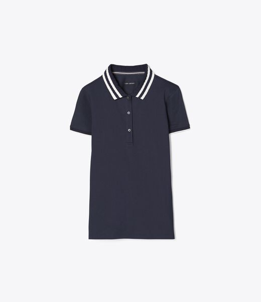 Performance Piqué Pleated-Collar Polo