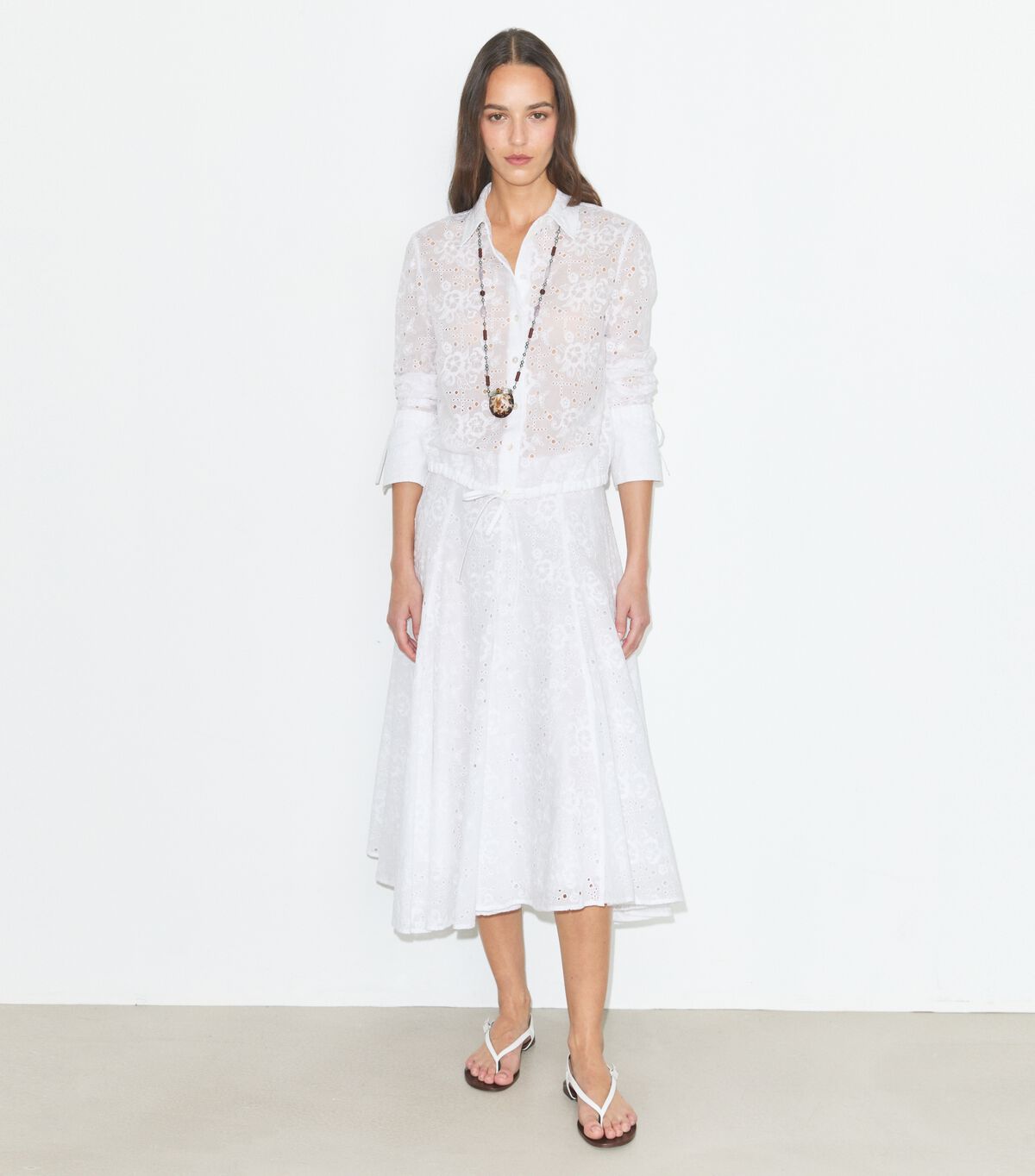 Cotton Eyelet Skirt tory burch cotton eyelet skirt