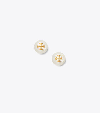 Tory burch crystal pearl stud earring