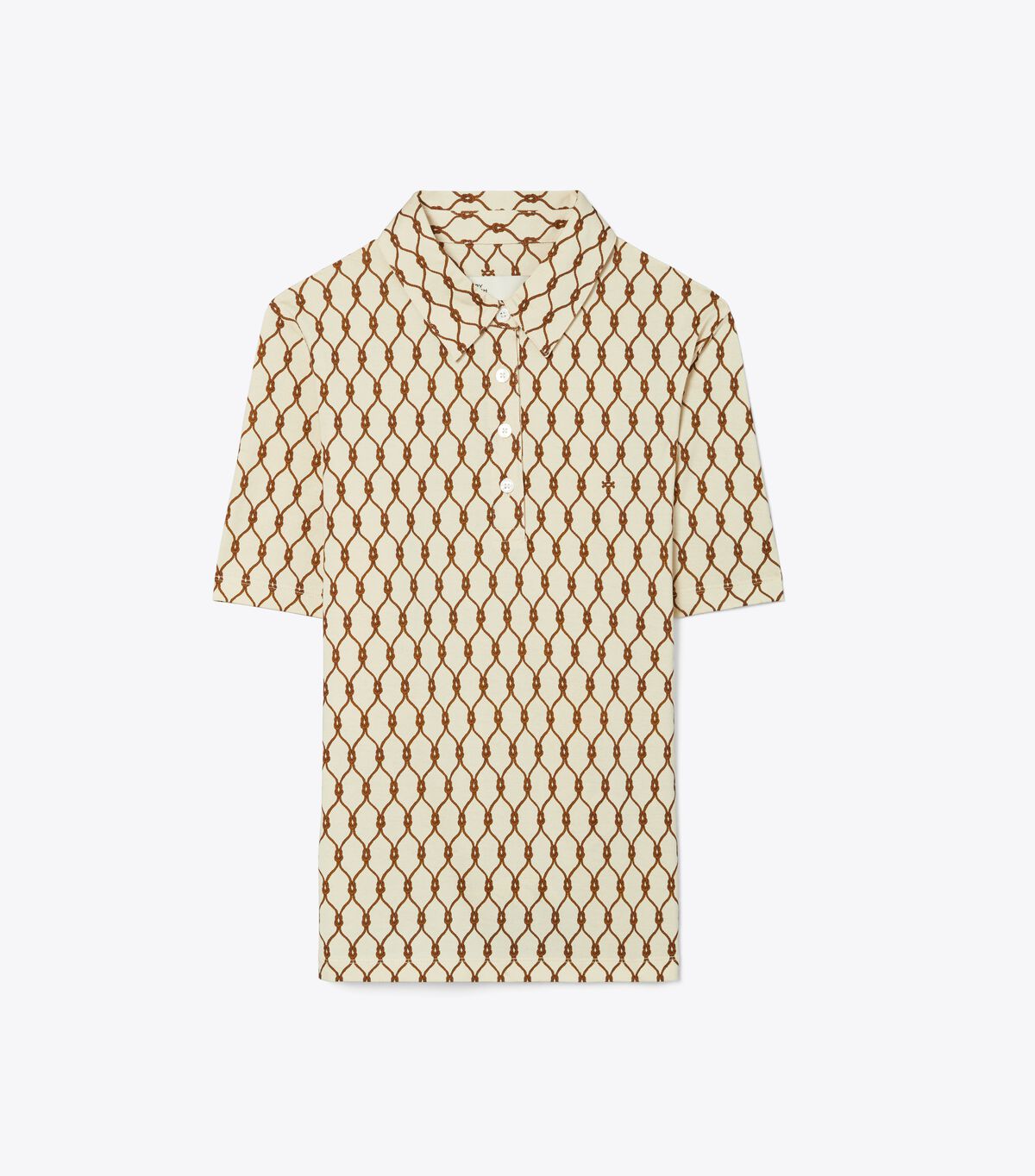 tory burch printed mercerized cotton polo