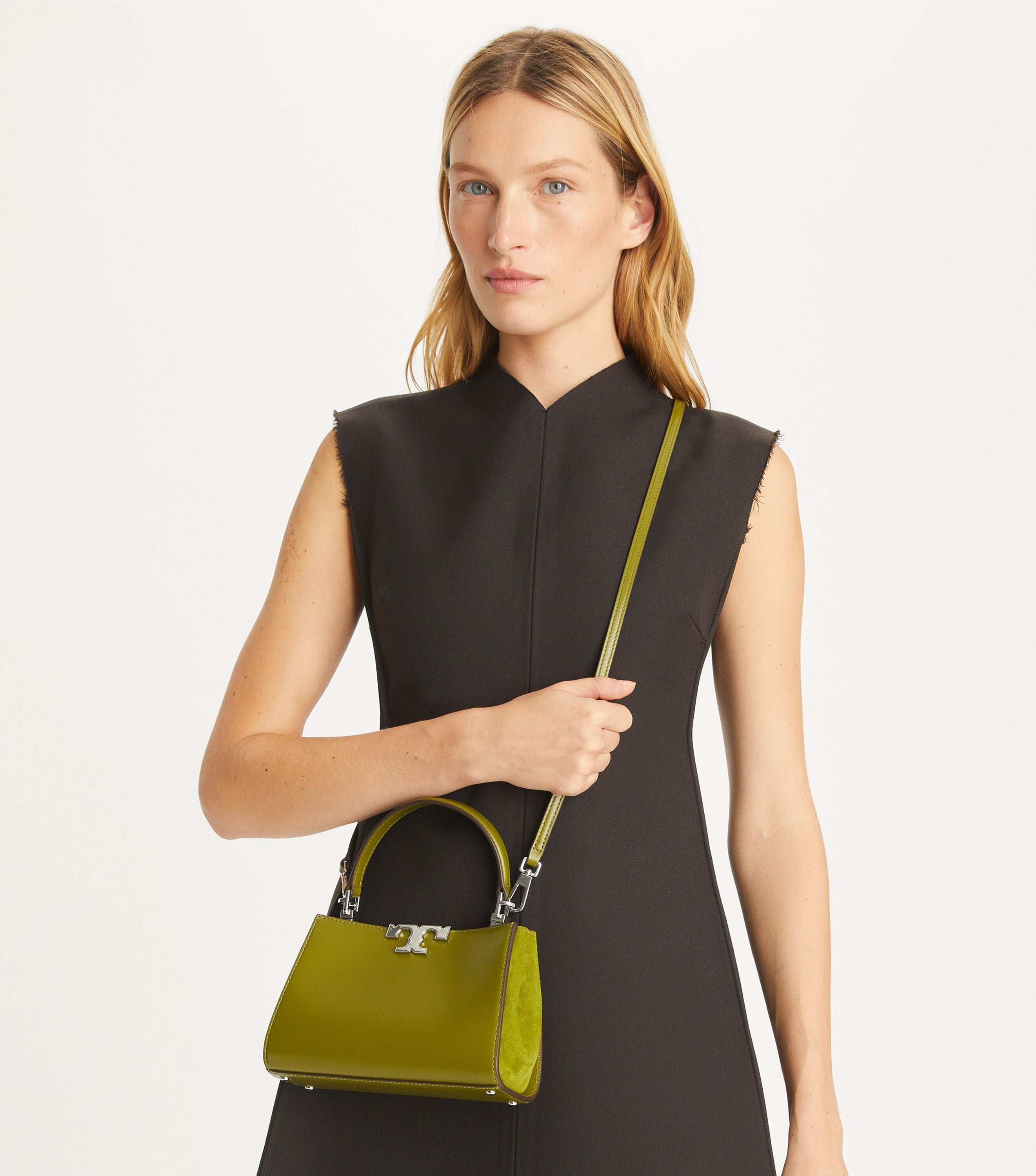 Mini Eleanor Satchel, Dark Matcha | Tory Burch UAE