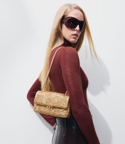 tory burch small bunny knot brocade shoulder bag