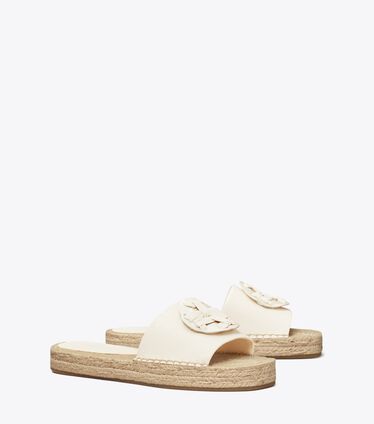 Woven Double T Espadrille Slide