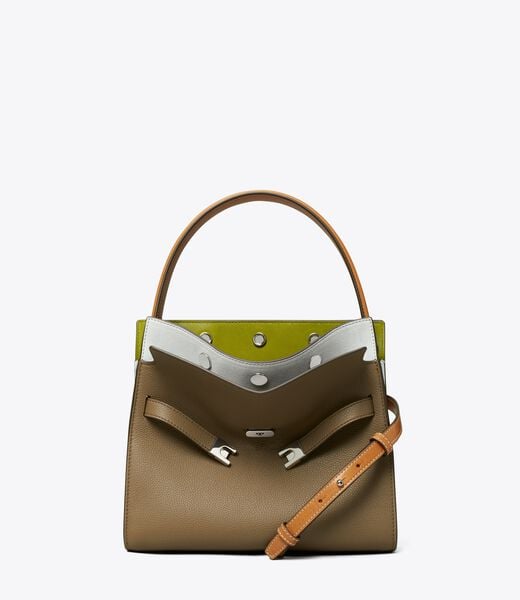 tory burch small lee radziwill pebbled double bag