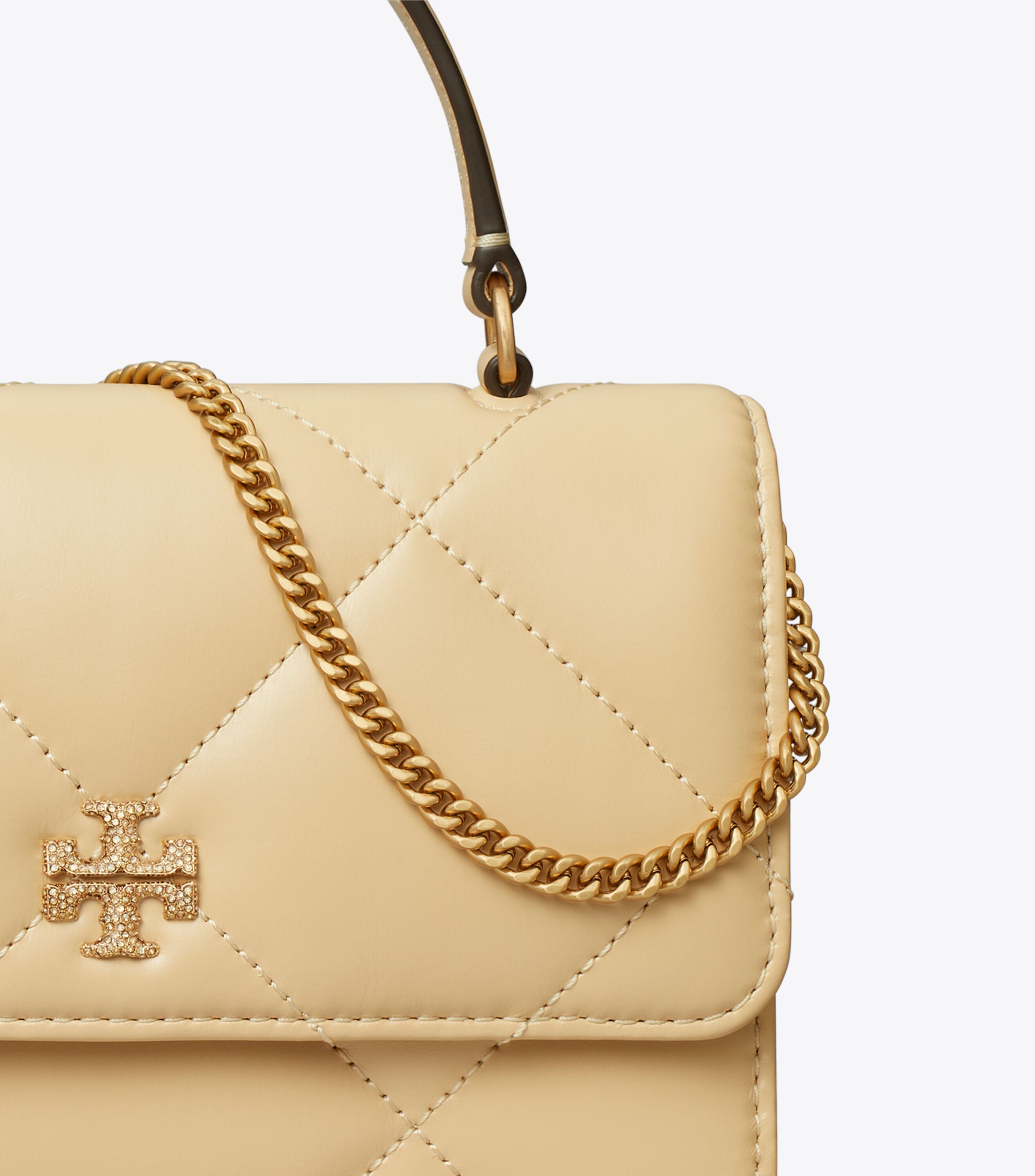 ★Tory Burch★Kira Pave Logo Diamond Zip Around Wallet Small Kira Pavé Logo Diamond Quilt Zip-Around Wallet