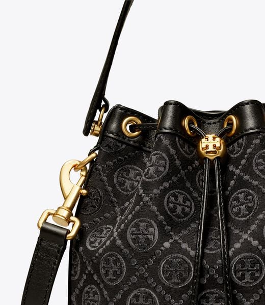 tory burch t monogram bucket bag