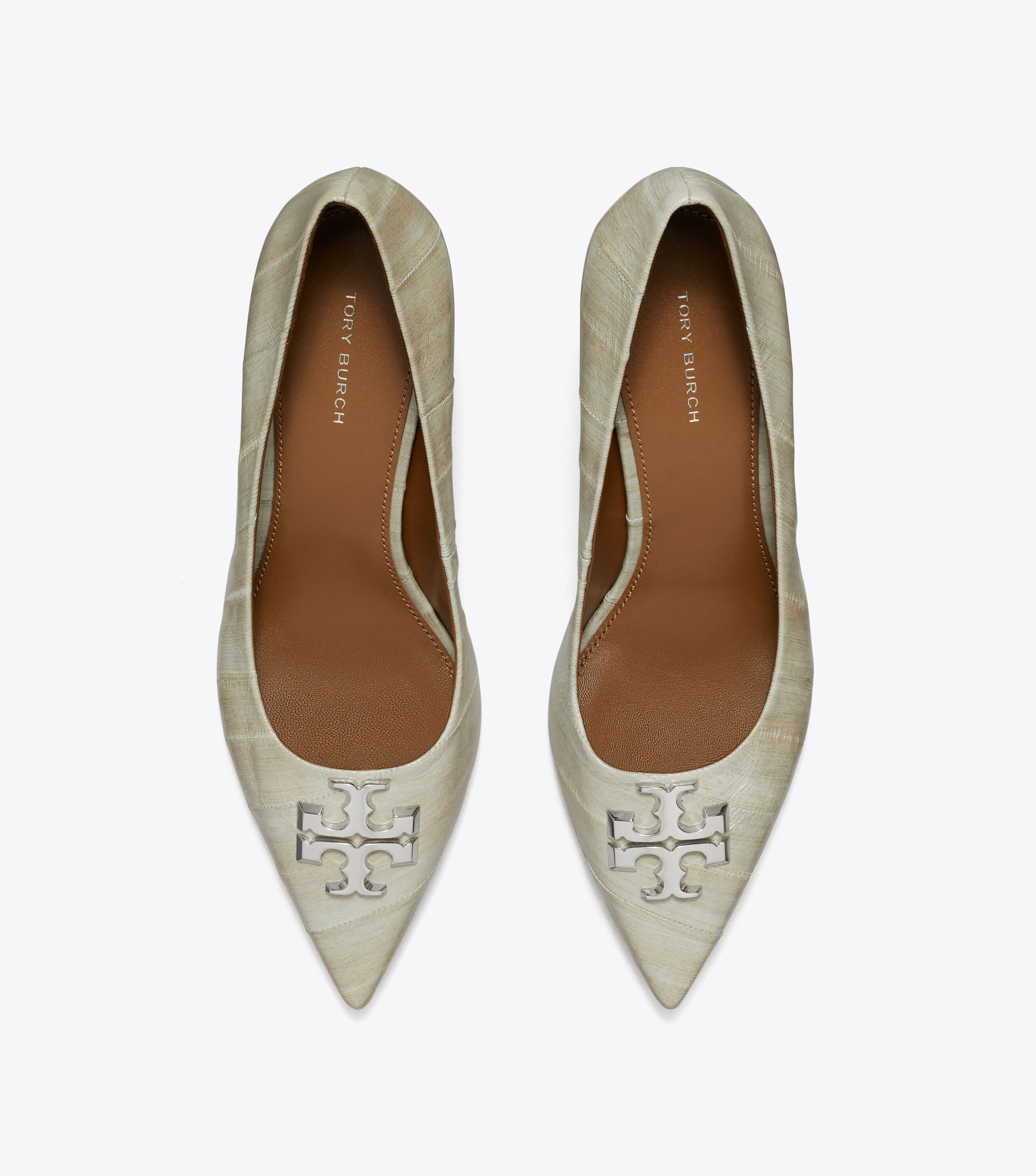 Tory Burch Eleanor Angled Pump 24.5センチ Eleanor Pump, Driftwood / Silver | Tory Burch UAE
