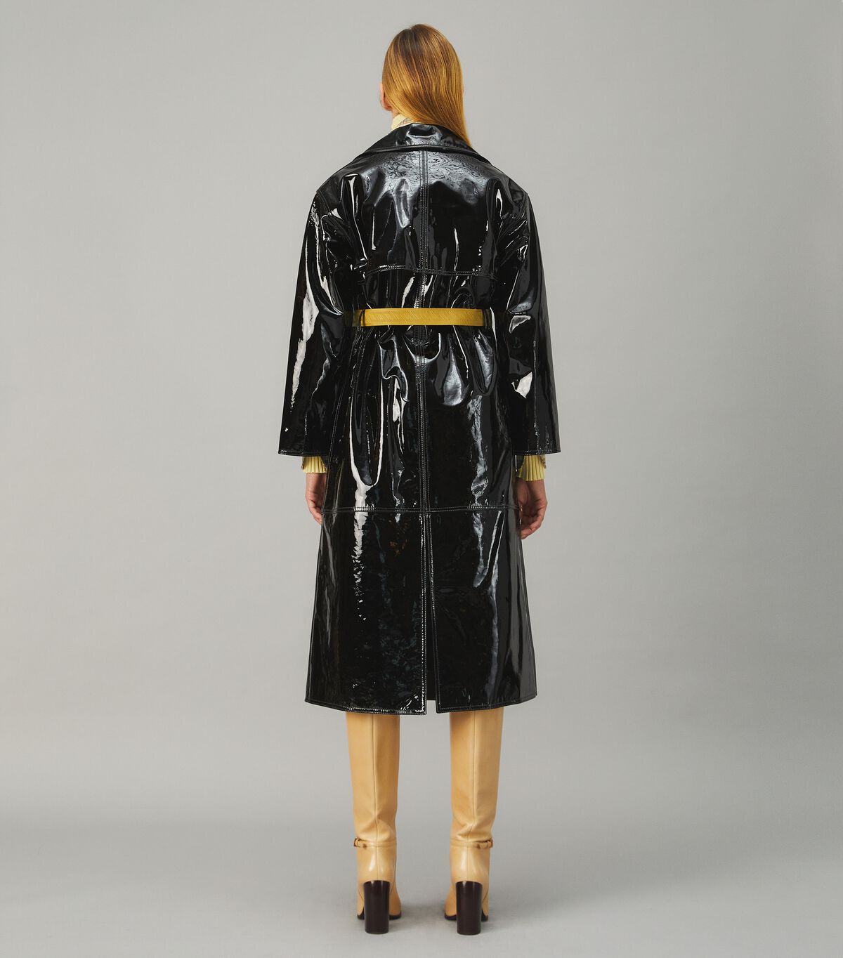 tory burch patent trench coat