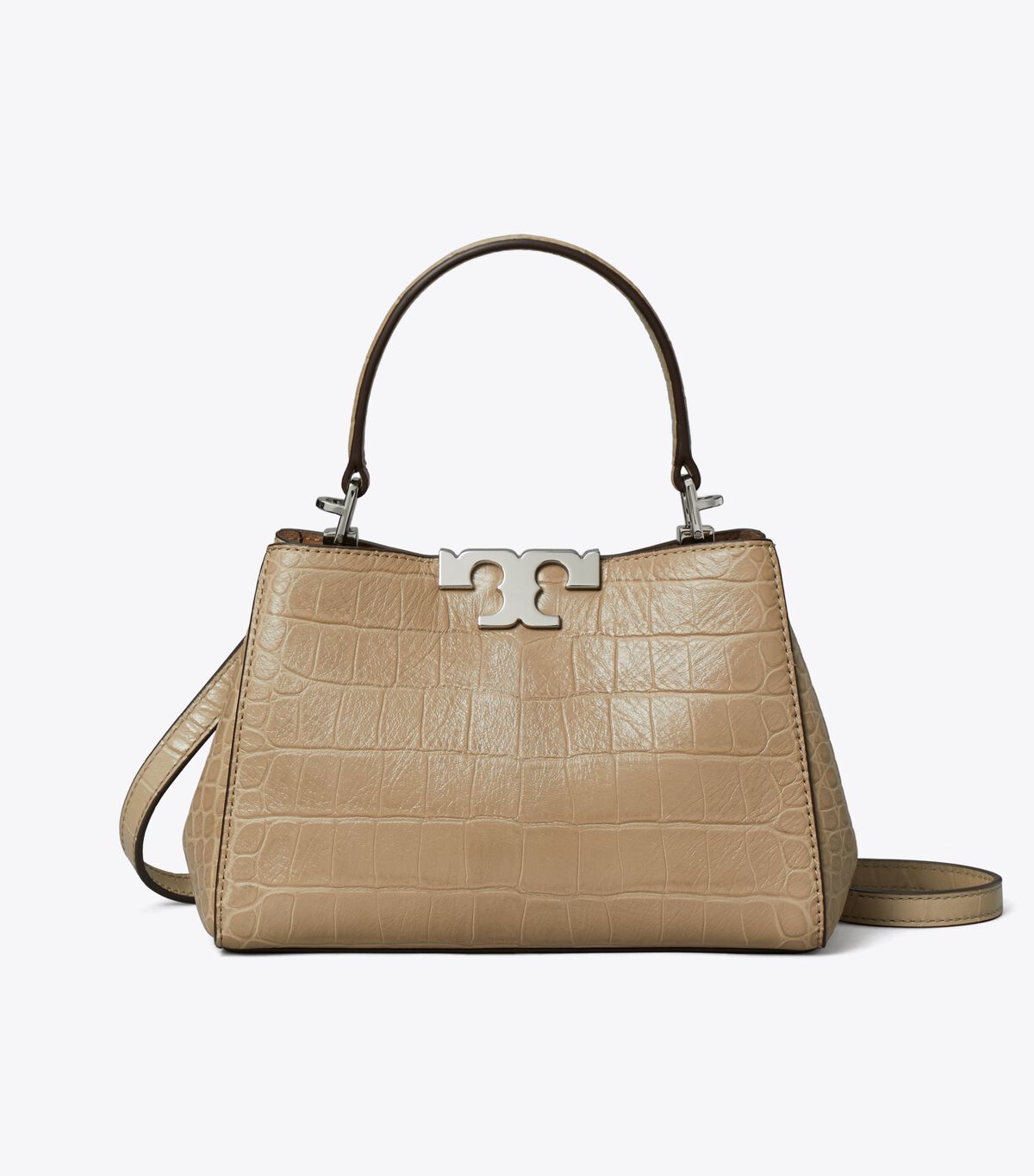 tory burch mini eleanor soft croc embossed satchel