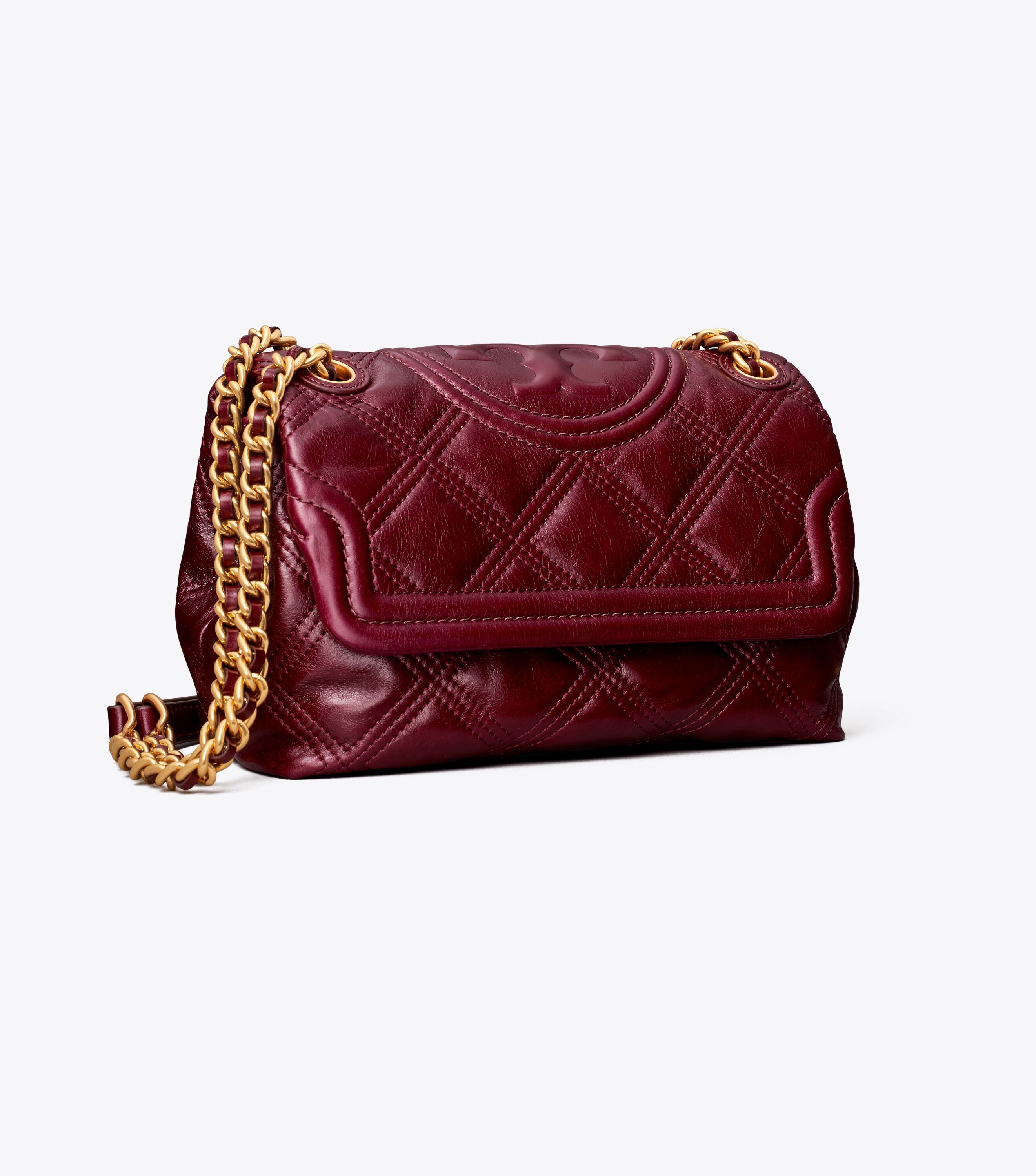 Tory burch fleming discount convertible shoulder bag red