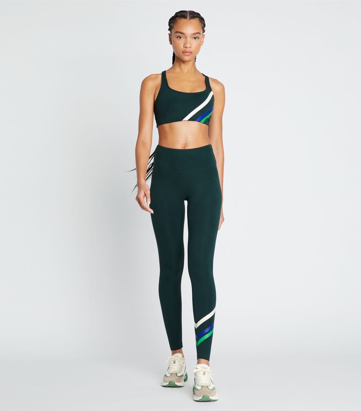tory burch weightless multi stripe chevron legging