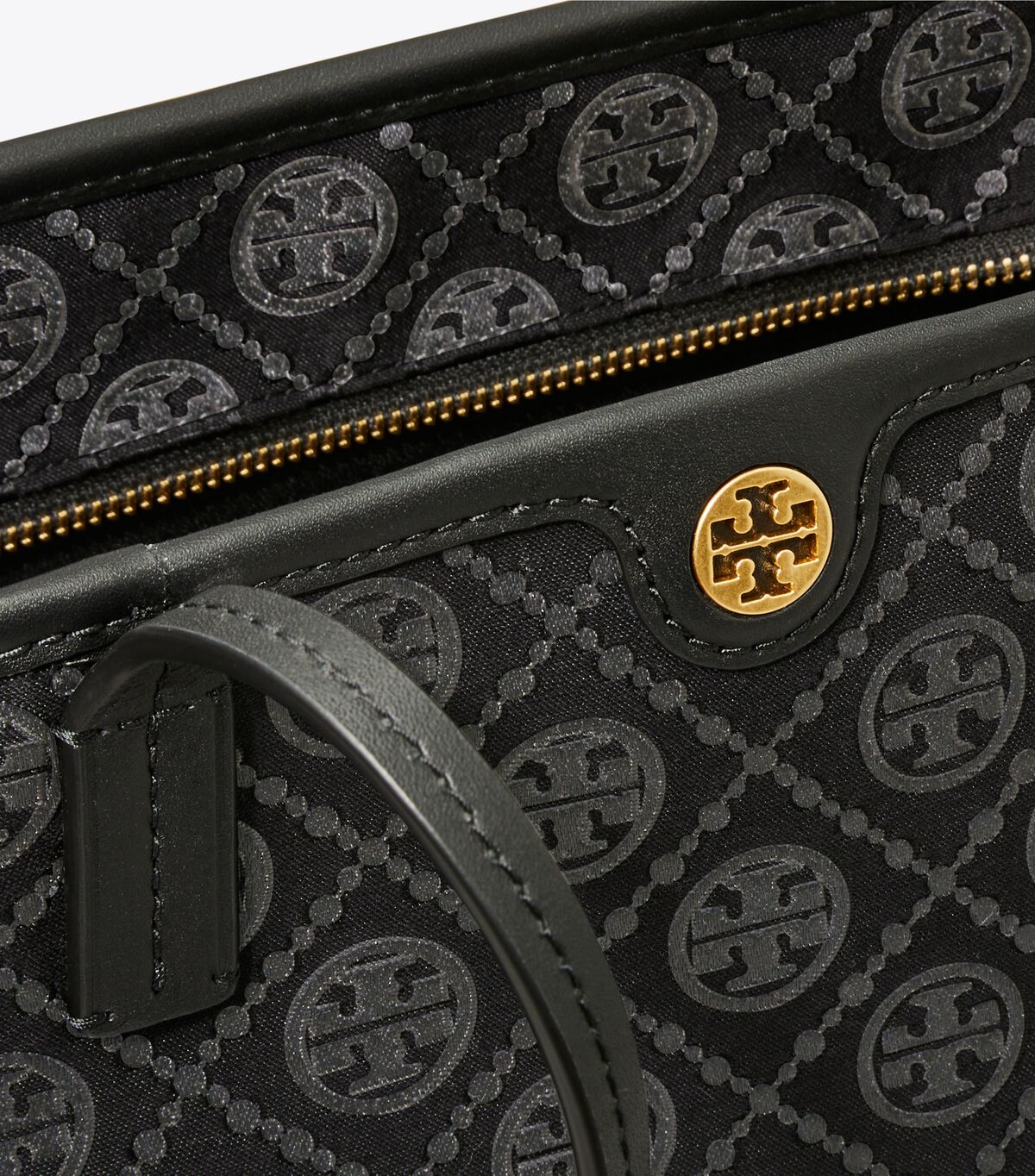 tory burch t monogram zip tote