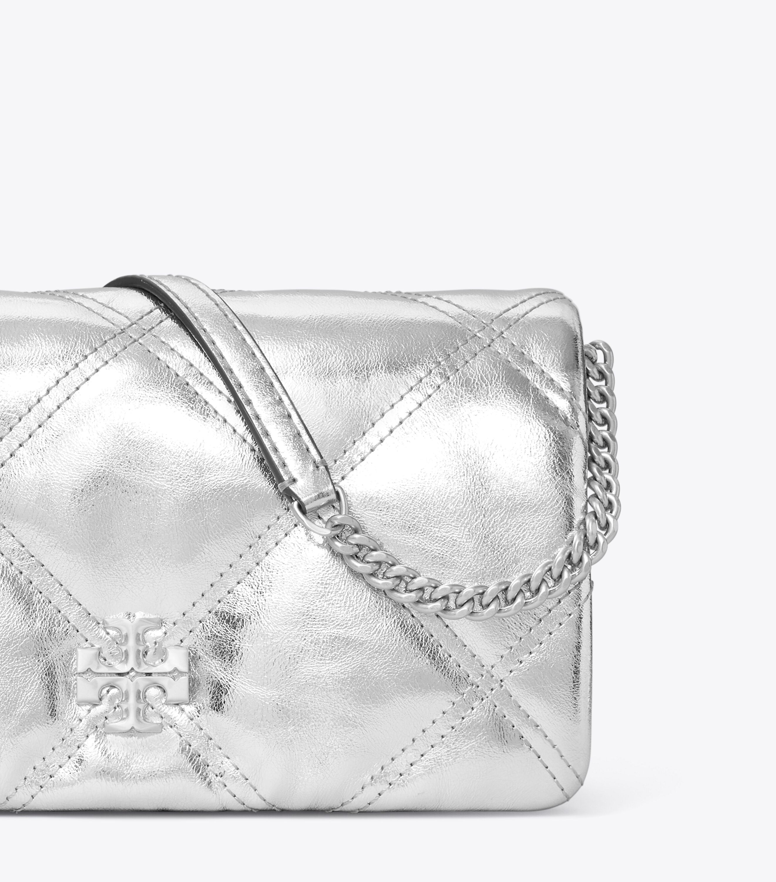 Tory Burch Kira Metallic Diamond Quilt Chain Wallet Tory Burch UAE