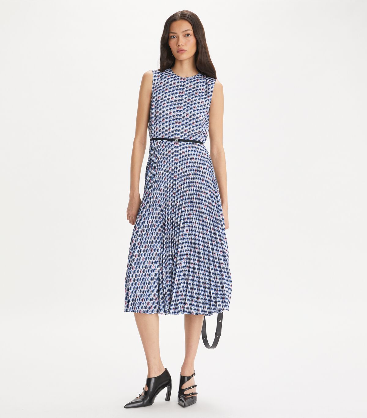 tory burch printed twill dress