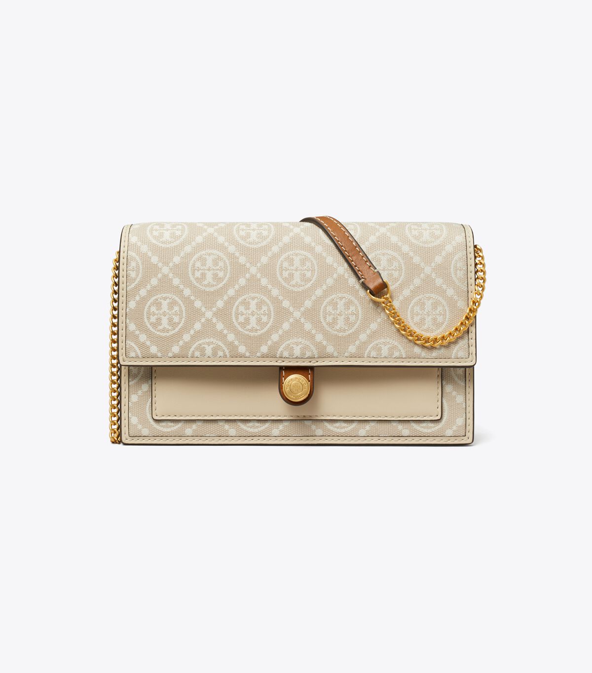 tory burch t monogram chain wallet