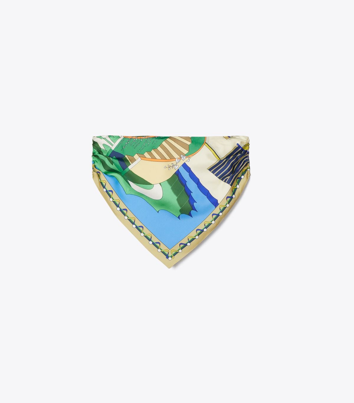 Printed Silk Scarf Top tory burch printed silk scarf top