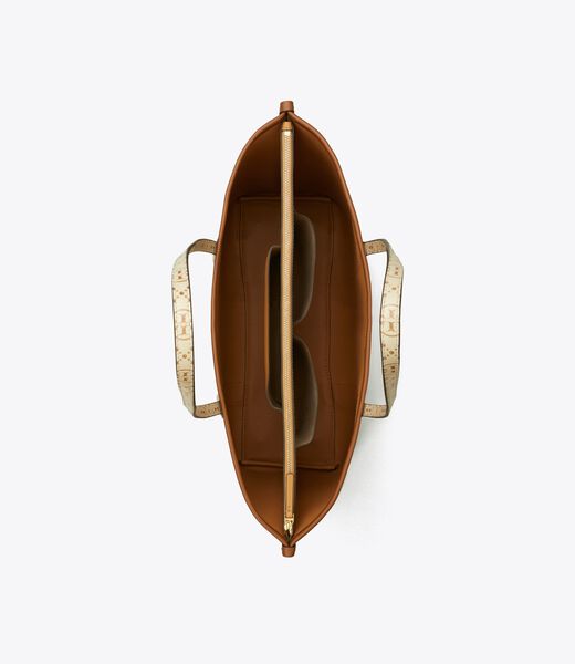 tory burch perry canvas triple compartment tote