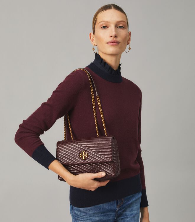 Kira Chevron Glazed Convertible Shoulder Bag | Handbags | Tory Burch