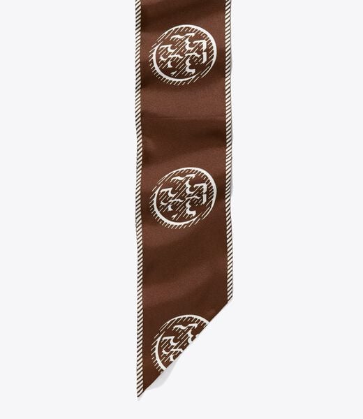 tory burch medallion logo ribbon tie