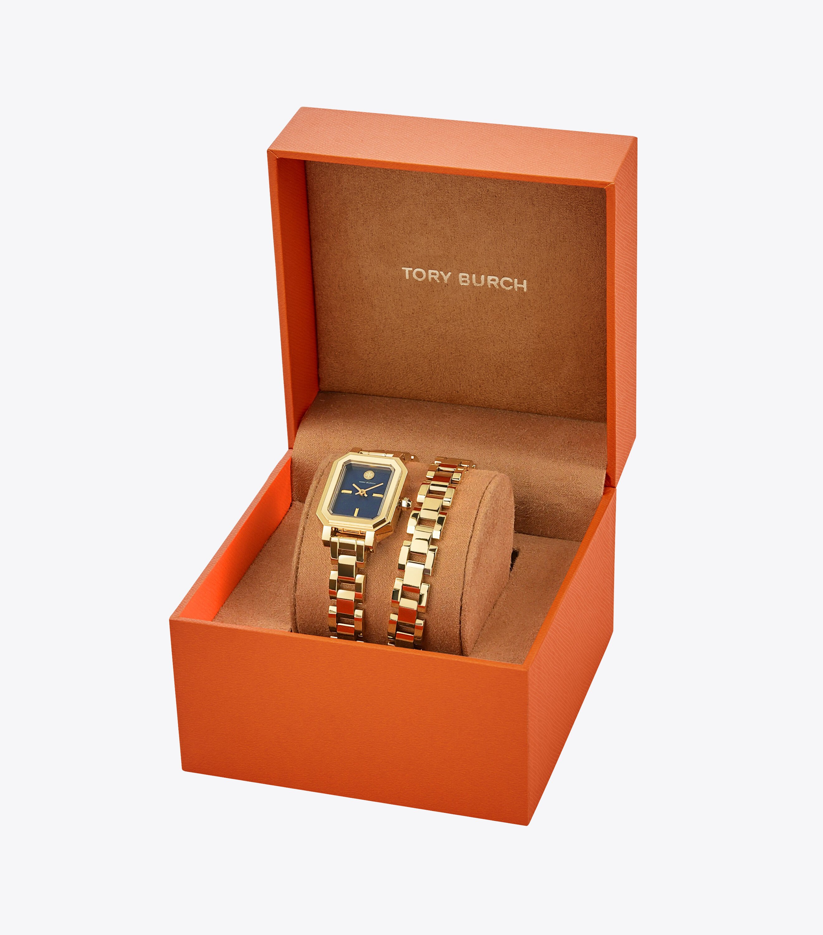 Robinson Mini Watch Gold Tone Navy 22 MM Accessories Tory Burch