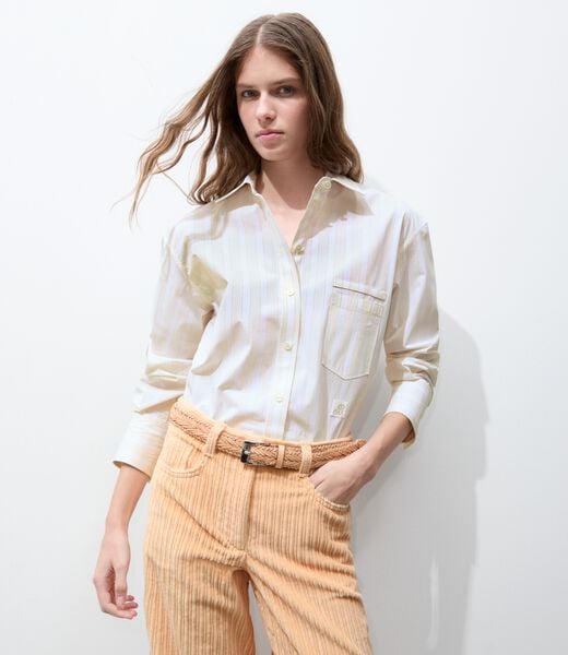Striped Cotton Shirt tory burch striped cotton shirt