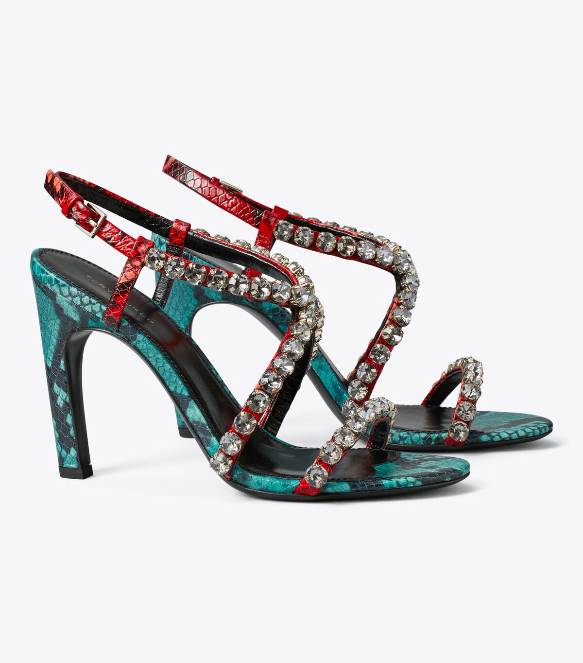 tory burch crystal strappy heeled sandal