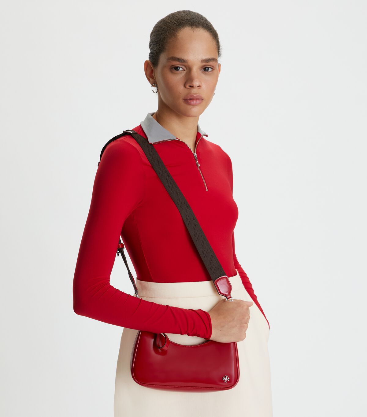 tory burch small 151 mercer spazzolato crescent bag