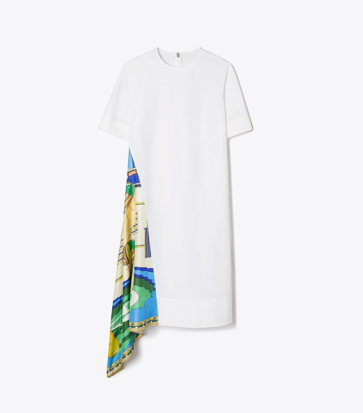 Silk Panel Cotton Dress tory burch silk panel cotton dress