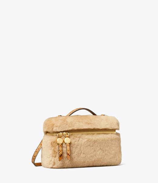 Romy Shearling Slim Top Handle Bag tory burch romy shearling slim top handle bag