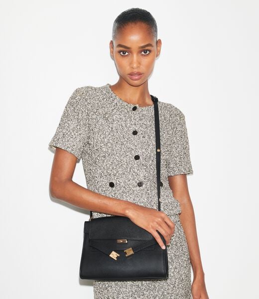 tory burch lee radziwill pebbled shoulder bag
