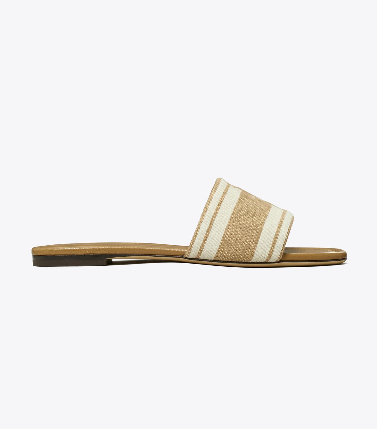 tory burch double t jacquard slide