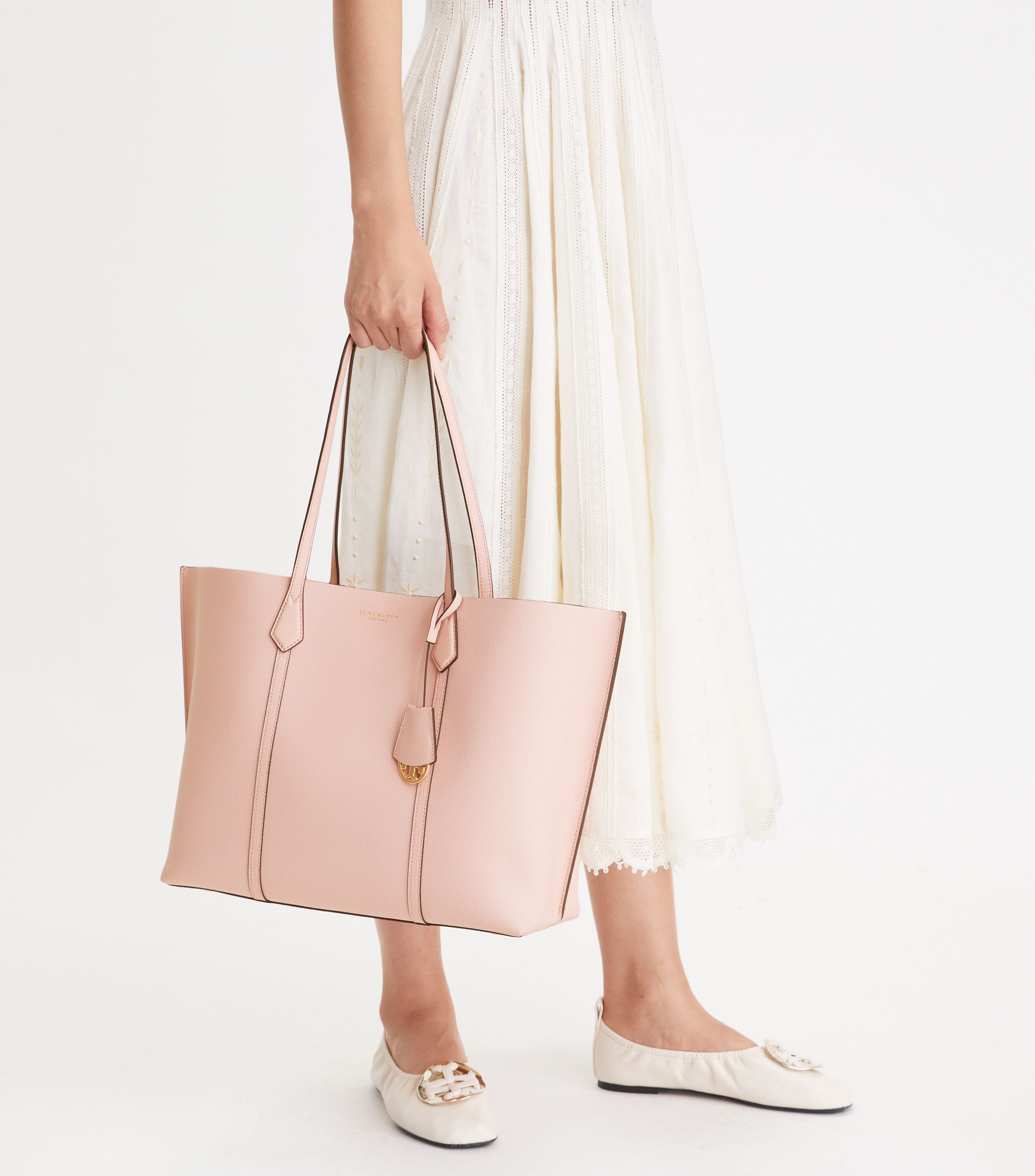 Tory burch shell pink tote outlet