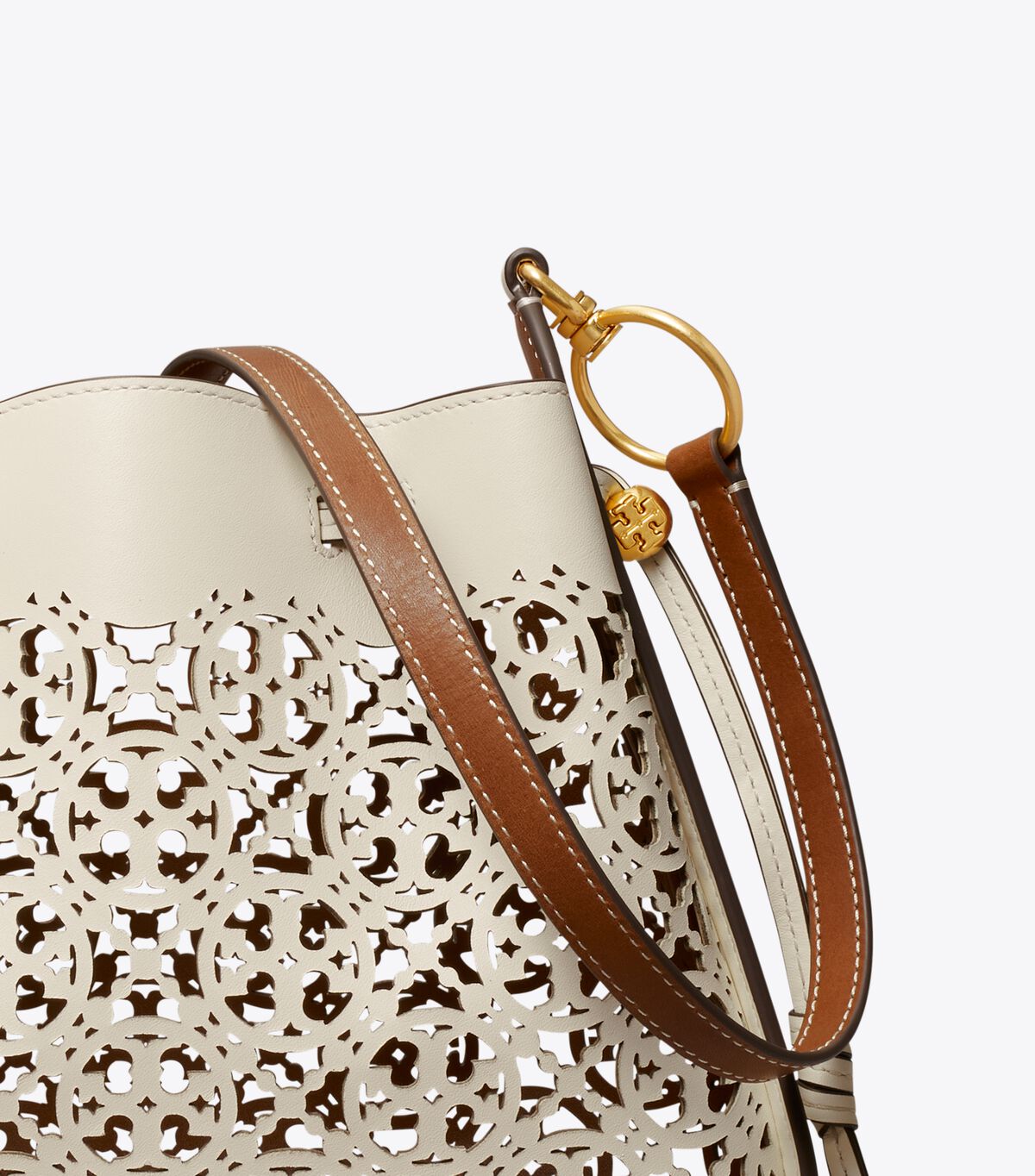 tory burch t monogram laser cut bell bag