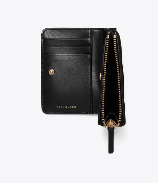 tory burch kira diamond quilt pave logo bi fold wallet