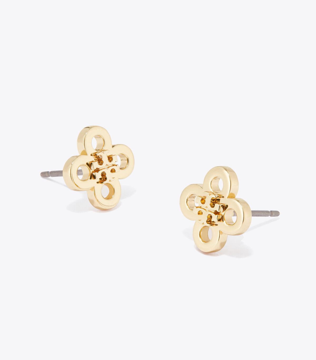 tory burch أقراط مرصعة بزهرة البرسيم