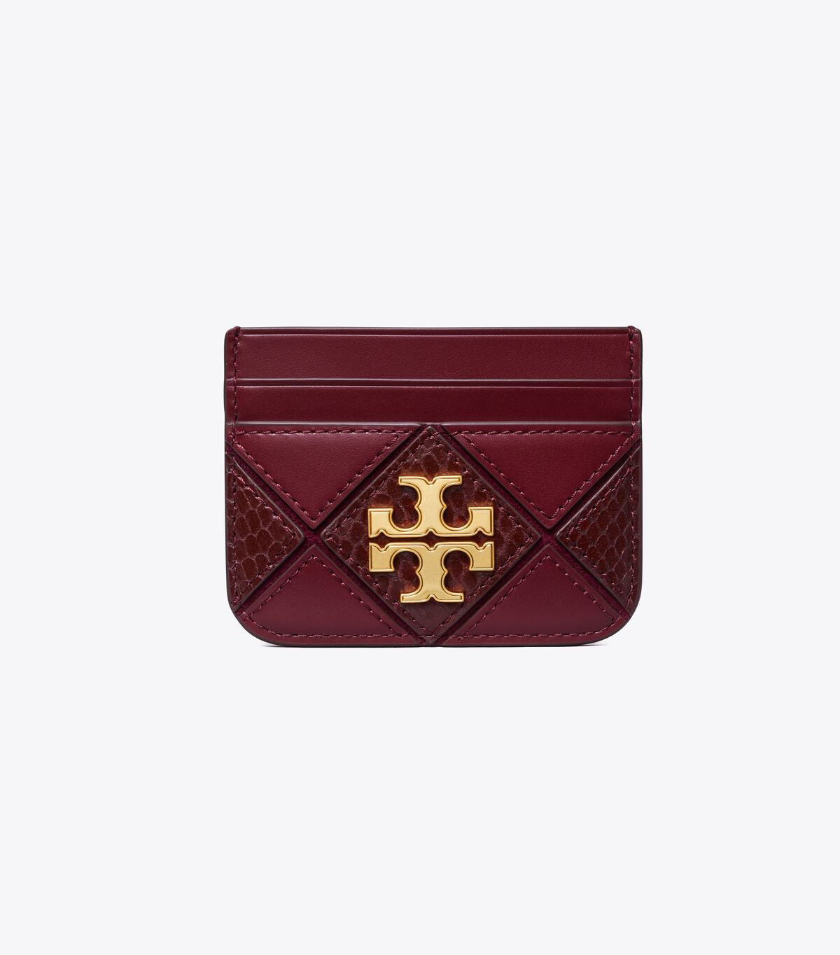 tory burch حافظة بطاقات إليانور المرقعة