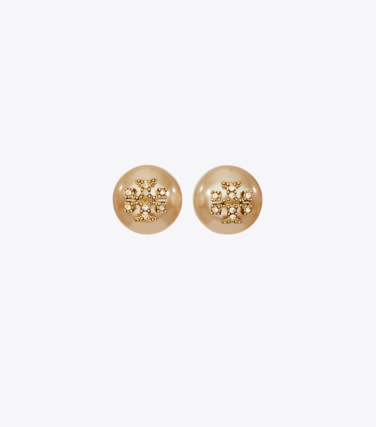 Moondance Pearl and Pave Stud Earrings tory burch moondance pearl and pave stud earrings