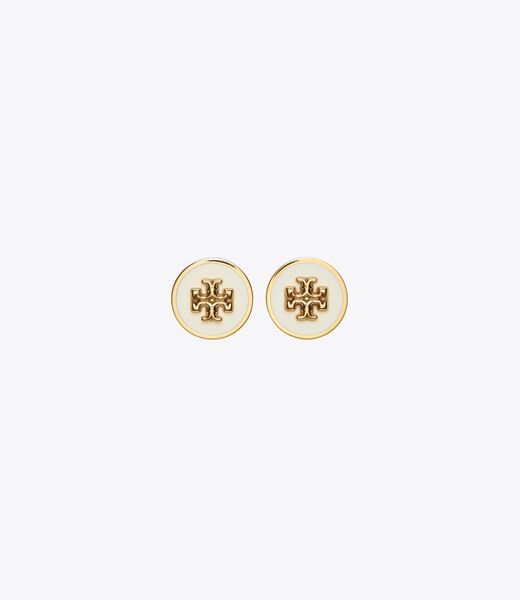 tory burch kira enamel circle stud earring