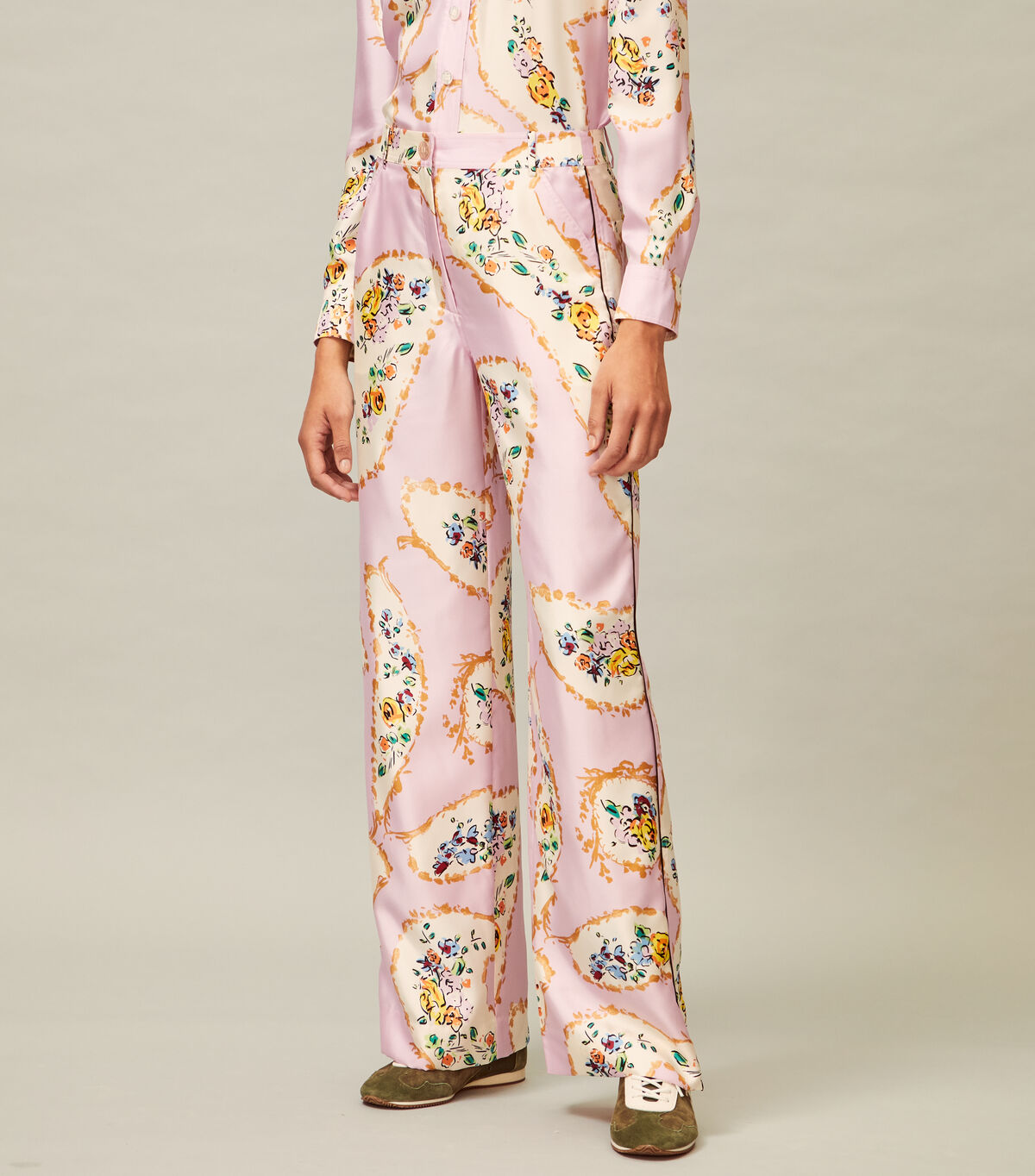 tory burch silk cargo pant