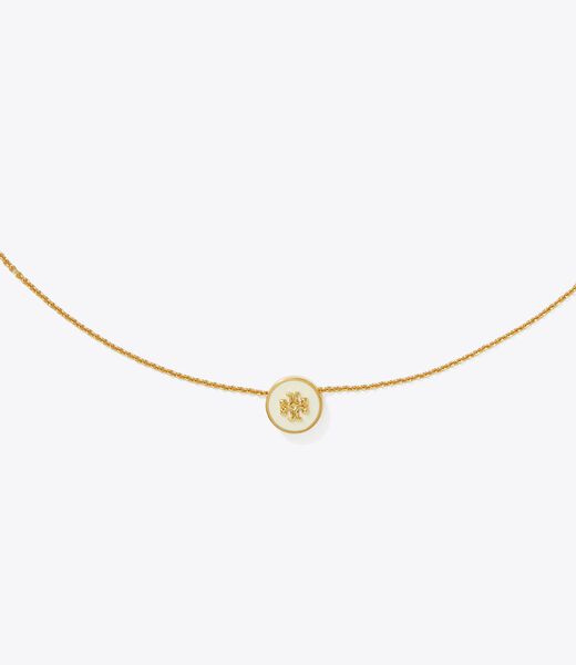 tory burch kira enamel pendant necklace