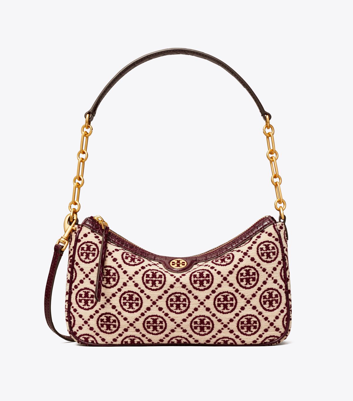 t monogram chenille mini bucket bag