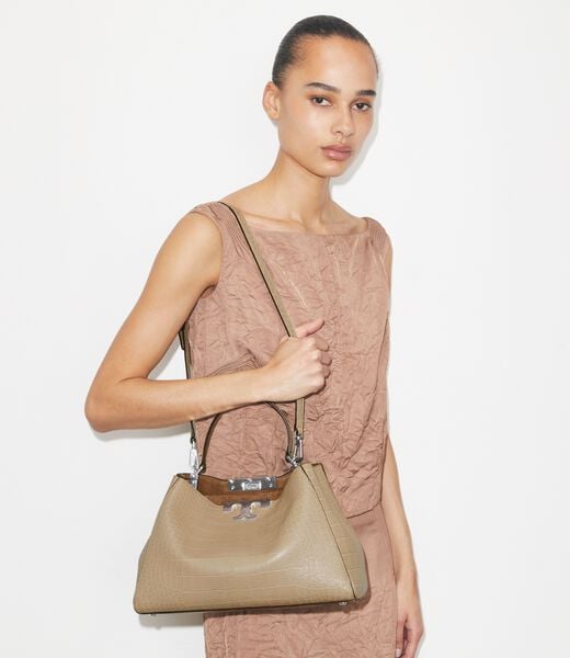 tory burch eleanor soft croc embossed satchel