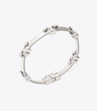 Serif-T Metallic Single-Wrap Bracelet