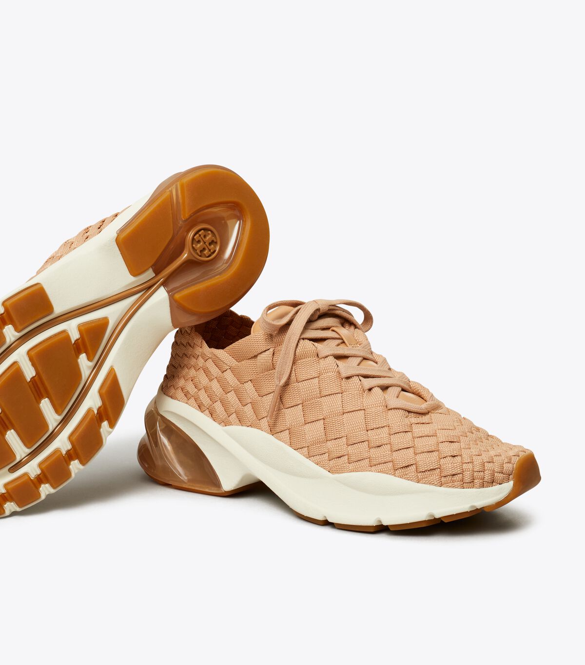 tory burch good luck woven trainer
